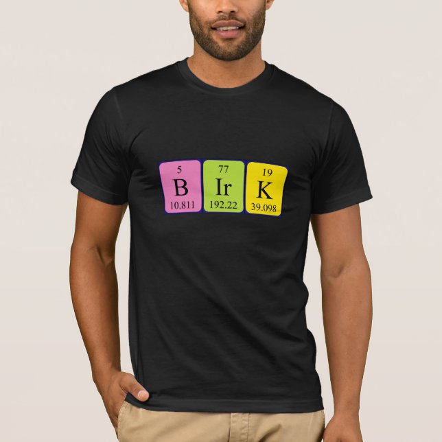 Birk periodic table name shirt (Front)