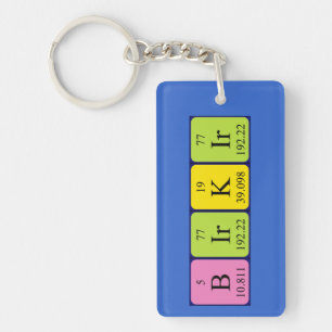 Birkir periodic table name keyring