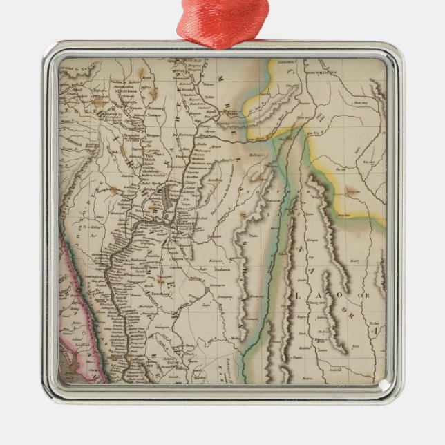 Birmah, Anam, Siam, Thailand Metal Ornament (Front)