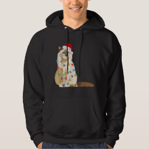 Birman Cat Christmas Lights Xmas Cat Lover Santa H Hoodie