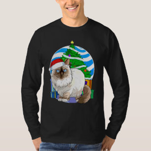 Birman Cat Cute Santa Christmas Tree Decor T-Shirt