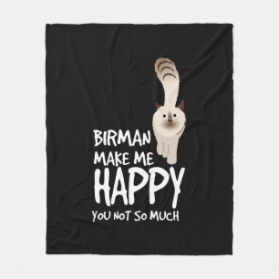 Birman Cat Fleece Blanket