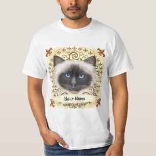 Birman Cat Fleur De Lis  T-Shirt