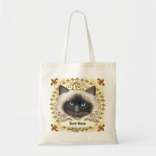 Birman Cat Fleur De Lis  Tote Bag