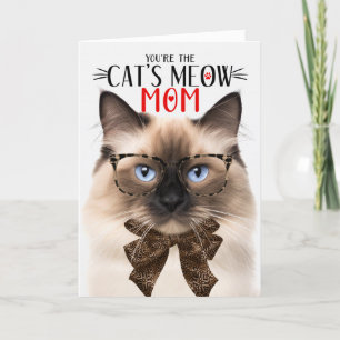 Birman Cat for Pet Mum on Mother's Day Holiday Card