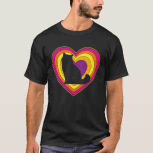 Birman Cat Heart Cute Cat Mum and Cat Dad Valentin T-Shirt