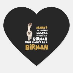 Birman Cat Heart Sticker
