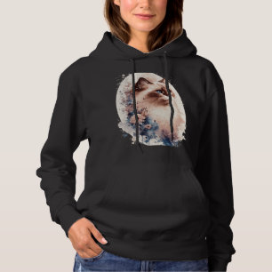 Birman Cat Japanese Cherry Blossom Floral Cat Bree Hoodie