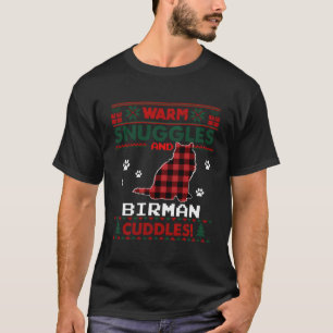 Birman Cat Red Buffalo Plaid Gift Ugly Sweater For