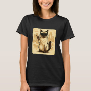 Birman Cat Sunglasses Rock Music Funny Retro T-Shirt
