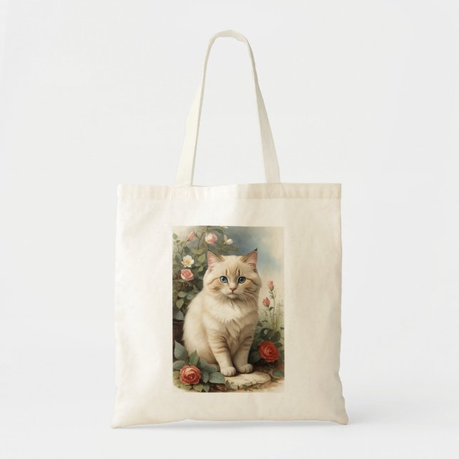 Birman Cat Tote Bag (Front)