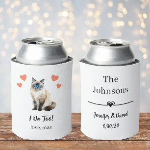 Birman Cat Wedding Can Cooler Favour