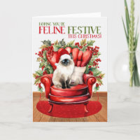 Birman Christmas Cat FELINE Festive