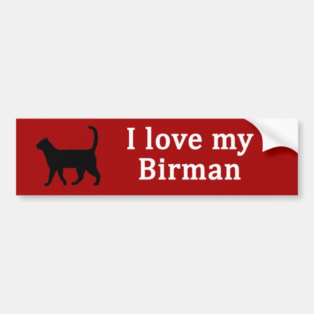 Birman Love Bumper Sticker (Front)