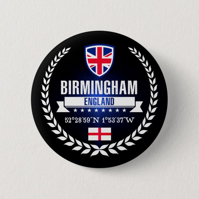 Birmingham 6 Cm Round Badge (Front)