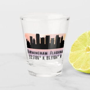 Birmingham AL City Skyline Shot Glass
