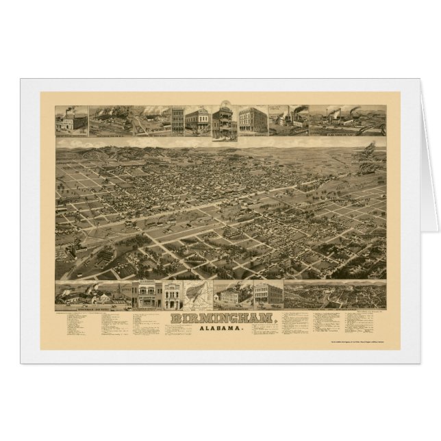 Birmingham, AL Panoramic Map - 1885 (Front Horizontal)