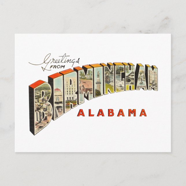 Birmingham AL Postcard (Front)