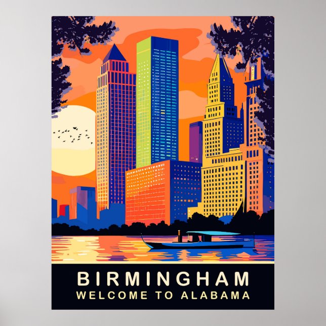 Birmingham, Alabama, Cahaba River, Travel Poster (Front)