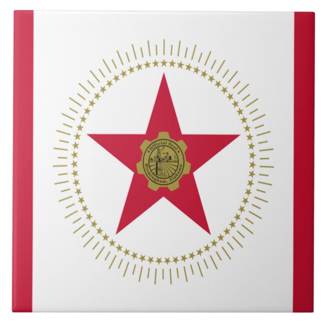 Birmingham (Alabama) city flag Ceramic Tile (Front)
