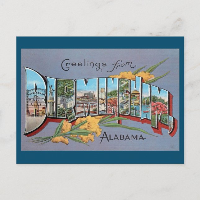 Birmingham Alabama Postcard (Front)