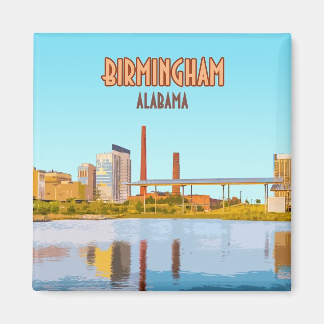 Birmingham Alabama Railroad Park Downtown Magnet (Front)
