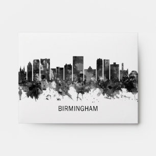 Birmingham Alabama Skyline BW Envelope