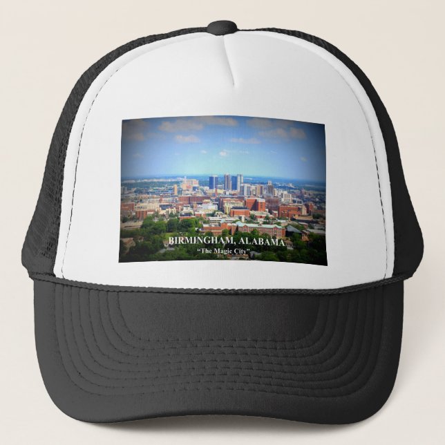 Birmingham, Alabama Skyline Trucker Hat (Front)