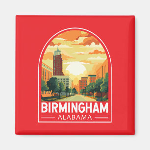 Birmingham Alabama Travel Art Emblem Magnet