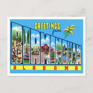 Birmingham, Alabama Vintage Big Letters Postcard