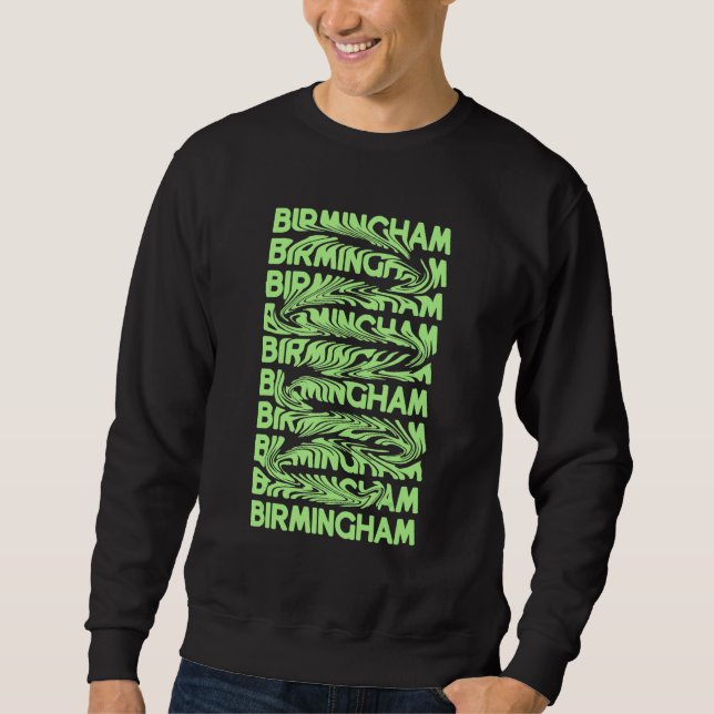 Birmingham Alabama Vintage Psychedelic Sweatshirt (Front)