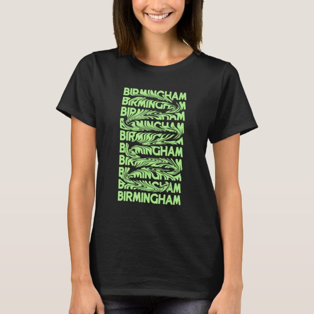 Birmingham Alabama Vintage Psychedelic T-Shirt (Front)