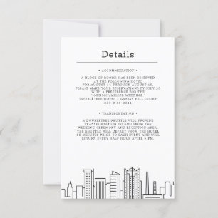 Birmingham, Alabama Wedding   Guest Details Invitation