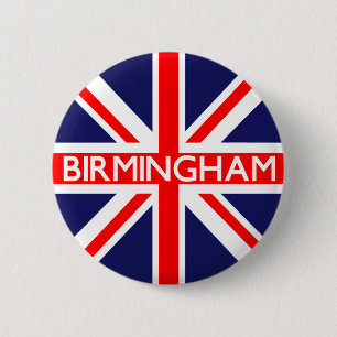 Birmingham : British Flag 6 Cm Round Badge