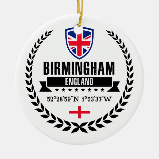 Birmingham Ceramic Ornament (Front)