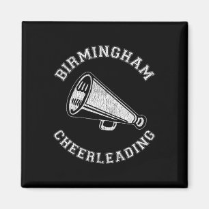 Birmingham Cheer Distressed Retro 90's Cheerleader Magnet