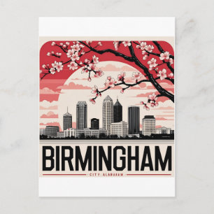 Birmingham City Alabama  Skyline  T-Shirt Postcard