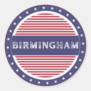 Birmingham City Pride Emblem – American Identity Classic Round Sticker