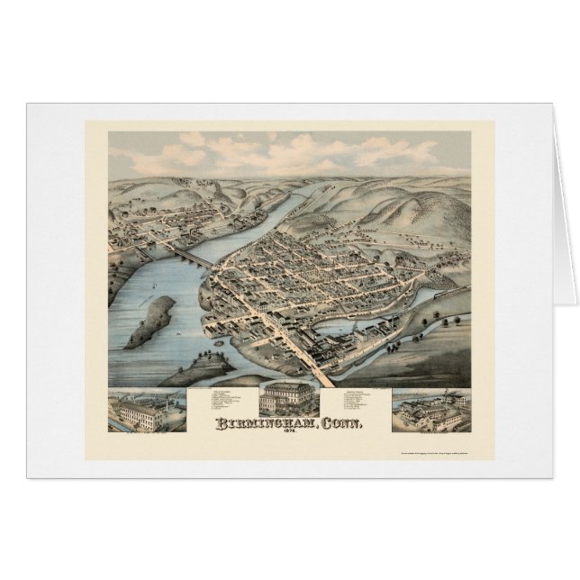 Birmingham, CT Panoramic Map - 1876 (Front Horizontal)