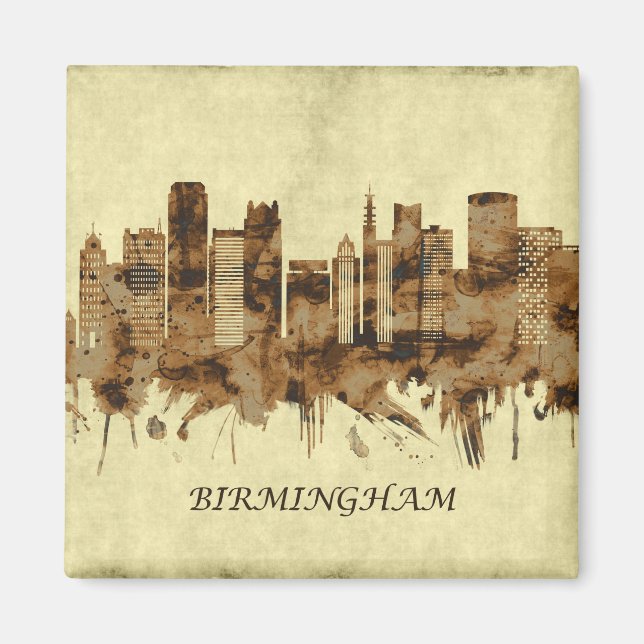Birmingham England Cityscape Magnet (Front)