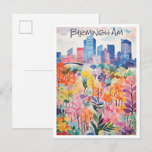 Birmingham England Travel City Aesthetic Postcard