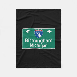 Birmingham Michigan Interstate Highway Vacation So Fleece Blanket