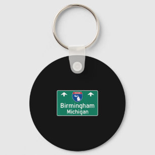 Birmingham Michigan Interstate Highway Vacation So Key Ring