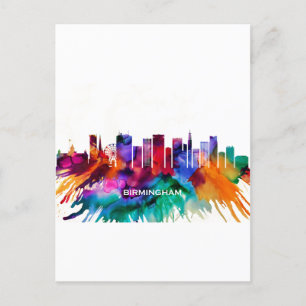 Birmingham Skyline Invitation Postcard