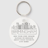 Birmingham Stylised Skyline | Custom Slogan