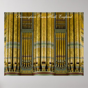 Birmingham Town Hall organ poster