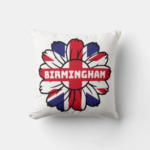 Birmingham Union Jack Sunflower British Pride Cushion