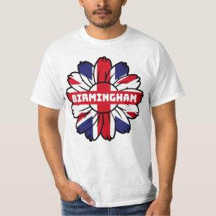 Birmingham Union Jack Sunflower  British Pride T-Shirt