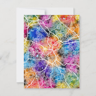 Birmingham United Kingdom City Map Postcard