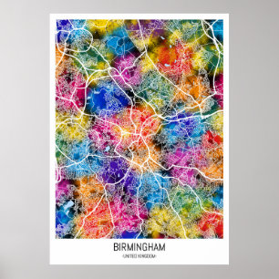 Birmingham United Kingdom City Map Poster